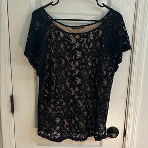 Elegant Black Lace Women Top